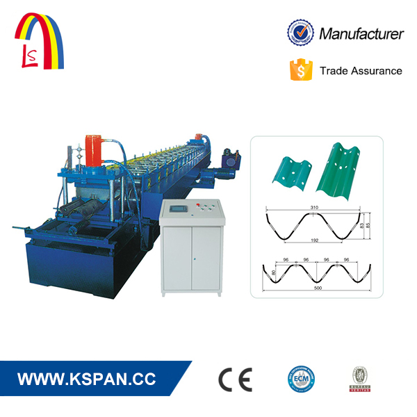 Highway guardrail forming machine