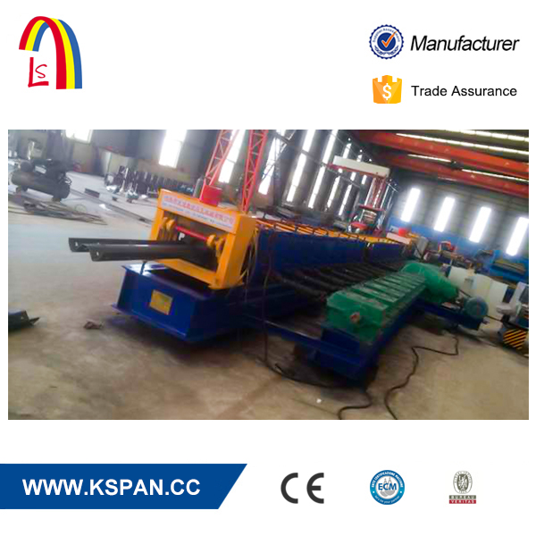 Highway guardrail forming machine